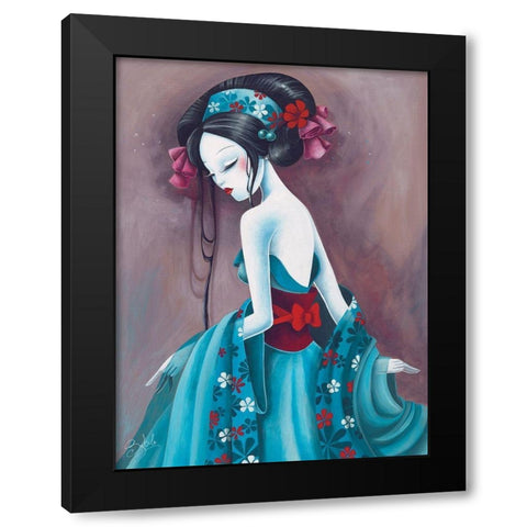 Jadepearls Black Modern Wood Framed Art Print with Double Matting by Sybile
