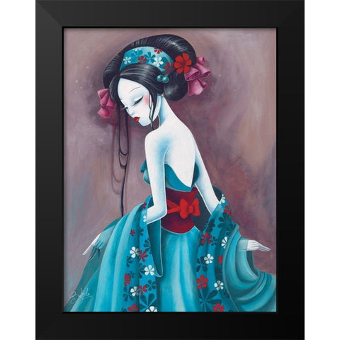 Jadepearls Black Modern Wood Framed Art Print by Sybile
