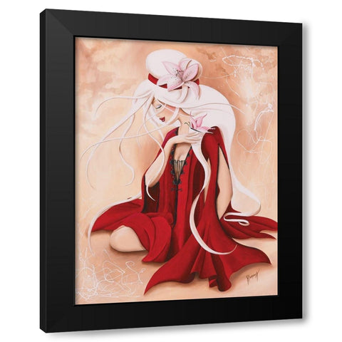 Lilou in Red Black Modern Wood Framed Art Print with Double Matting by Rhumeur, Aurelie