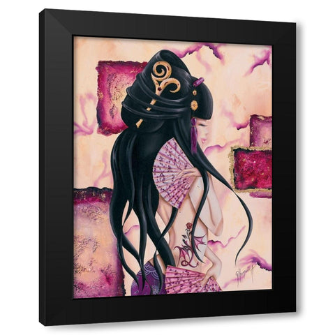 Dragon Lilou I Black Modern Wood Framed Art Print by Rhumeur, Aurelie
