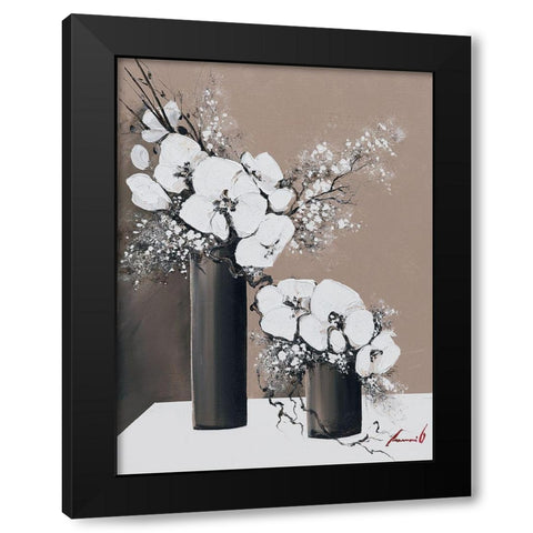 Tandem II Black Modern Wood Framed Art Print with Double Matting by Tramoni, Oliver