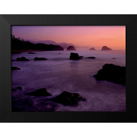Rocks at sunset Black Modern Wood Framed Art Print by Braun Studio