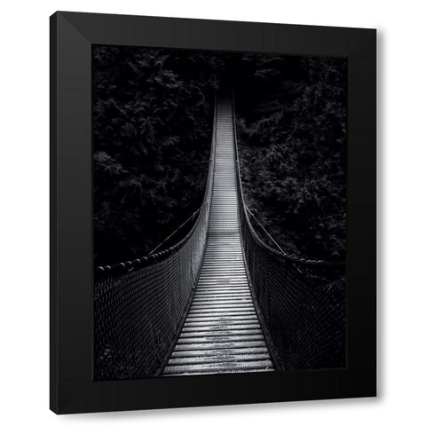 Bridge for nowhere Black Modern Wood Framed Art Print with Double Matting by Braun Studio