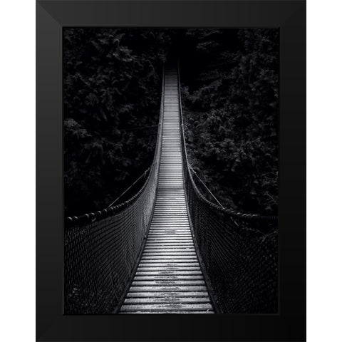 Bridge for nowhere Black Modern Wood Framed Art Print by Braun Studio
