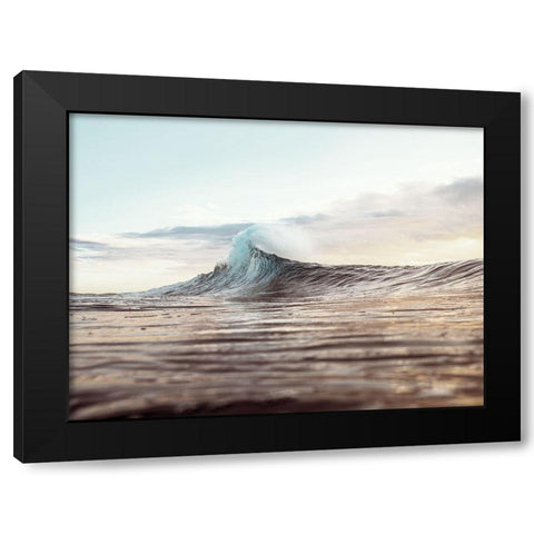 Vague Black Modern Wood Framed Art Print with Double Matting by BRAUN Studio