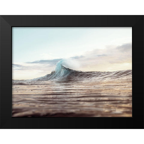 Vague Black Modern Wood Framed Art Print by BRAUN Studio