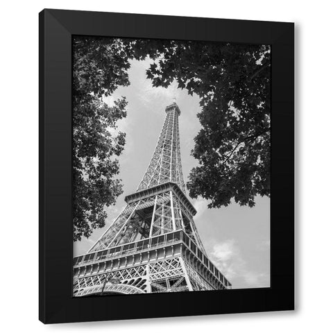 Tour Eiffel Black Modern Wood Framed Art Print with Double Matting by BRAUN Studio