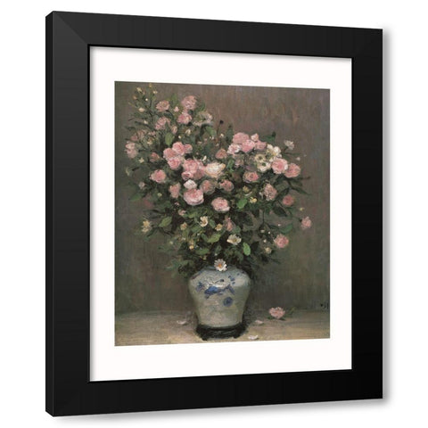 Rosiers Black Modern Wood Framed Art Print with Double Matting by DYF