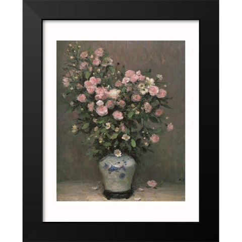 Rosiers Black Modern Wood Framed Art Print by DYF