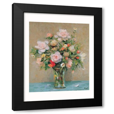 Le bouquet de Corinne Black Modern Wood Framed Art Print with Double Matting by DYF
