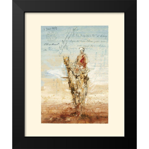 Bedouin sur son dromadaire Black Modern Wood Framed Art Print by Letestu, Yann