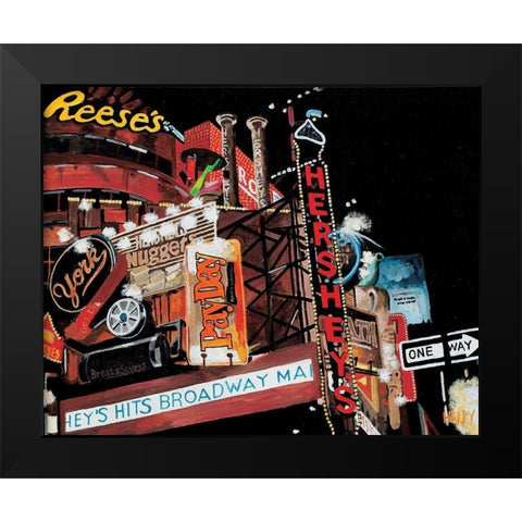 Bonbons, caramelsâ€¦ Black Modern Wood Framed Art Print by Toque, Harry