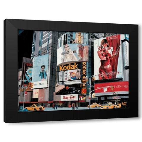 Elektra Black Modern Wood Framed Art Print with Double Matting by Toque, Harry