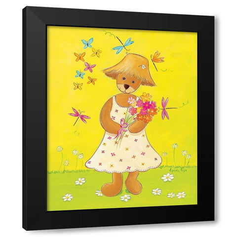 La copine du jardinier Black Modern Wood Framed Art Print by Fays, Lynda