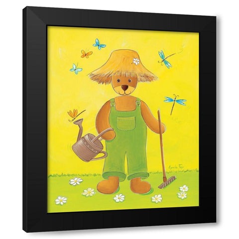 Le jardinier Black Modern Wood Framed Art Print with Double Matting by Fays, Lynda