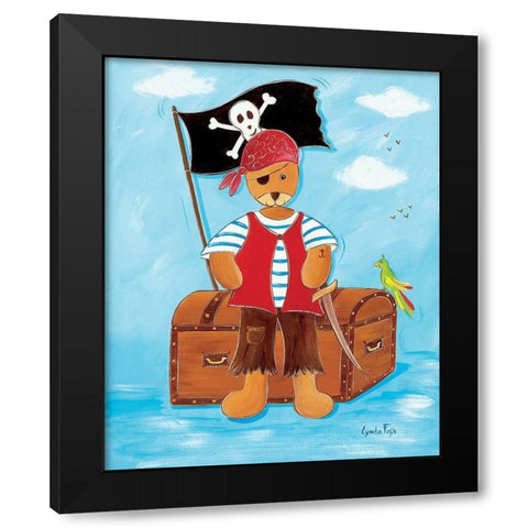 Le pirate Black Modern Wood Framed Art Print by Fays, Lynda