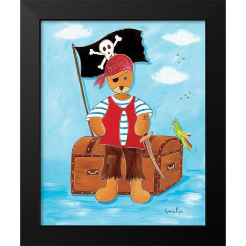 Le pirate Black Modern Wood Framed Art Print by Fays, Lynda