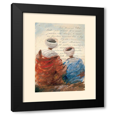 Bedouins assis II (etude) Black Modern Wood Framed Art Print by Letestu, Yann