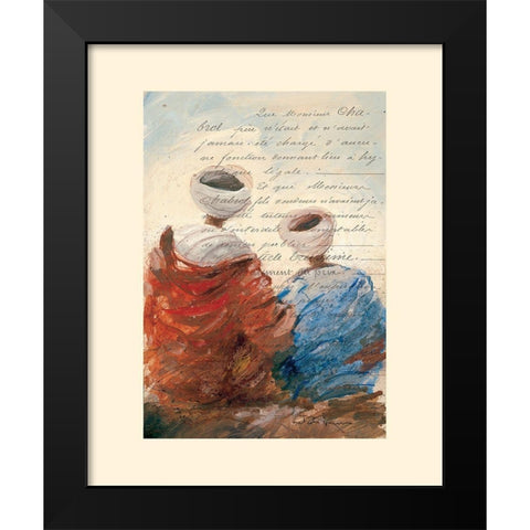 Bedouins assis II (etude) Black Modern Wood Framed Art Print by Letestu, Yann