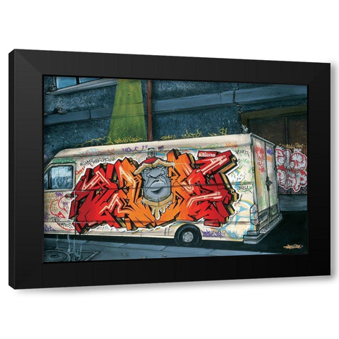 Kamtar Sens II Black Modern Wood Framed Art Print by Butch and Pea