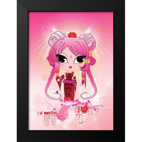 SoKawaii Black Modern Wood Framed Art Print by DS, Kamala