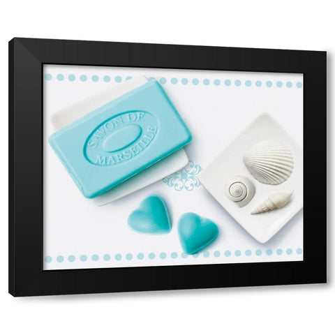 CÅ“urs de savons I Black Modern Wood Framed Art Print with Double Matting by Sultan, Galith