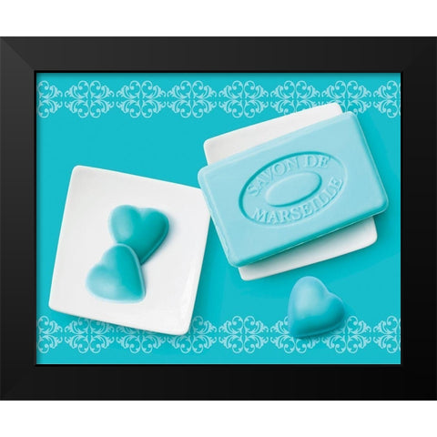 CÅ“urs de savons II Black Modern Wood Framed Art Print by Sultan, Galith