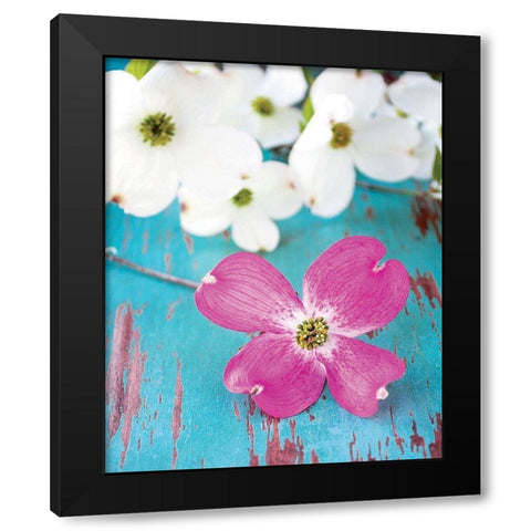 Fleurs du matin Black Modern Wood Framed Art Print with Double Matting by Fox, Susan