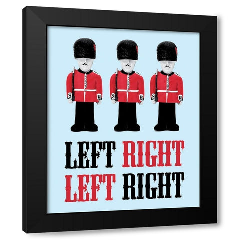 Left Right Black Modern Wood Framed Art Print by BRAUN Studio