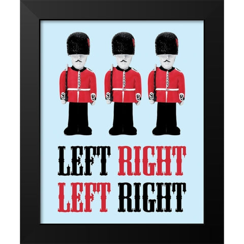 Left Right Black Modern Wood Framed Art Print by BRAUN Studio