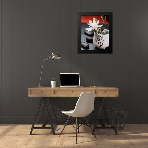 Composition Zen - Magnolia Stellata 2 Black Modern Wood Framed Art Print by Beyler, Catherine