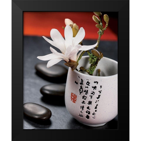 Composition Zen - Magnolia Stellata 2 Black Modern Wood Framed Art Print by Beyler, Catherine