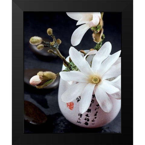 Composition Zen - Magnolia Stellata 1 Black Modern Wood Framed Art Print by Beyler, Catherine