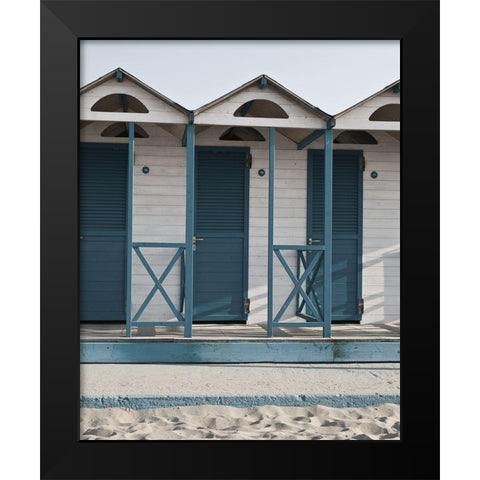 Plage 1 Black Modern Wood Framed Art Print by Braun Studio