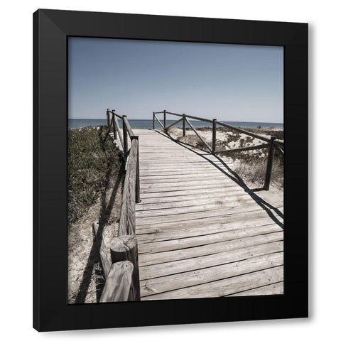Plage 8 Black Modern Wood Framed Art Print by Braun Studio