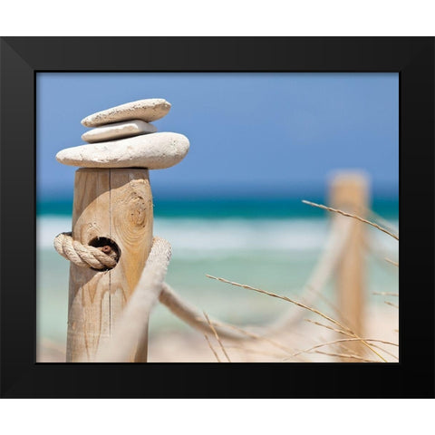 Plage 10 Black Modern Wood Framed Art Print by Braun Studio