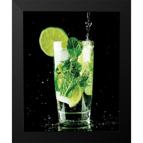 Mojito 3 Black Modern Wood Framed Art Print by Braun Studio