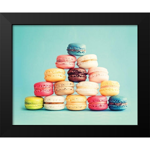 Macarons 3 Black Modern Wood Framed Art Print by Braun Studio