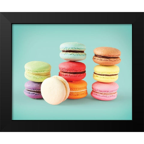 Macarons 4 Black Modern Wood Framed Art Print by Braun Studio