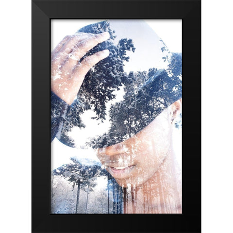 Chapeau et nature Black Modern Wood Framed Art Print by Braun Studio