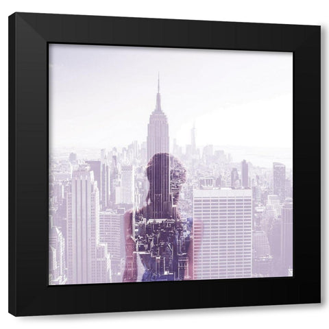 Femme Ã  New York Black Modern Wood Framed Art Print by Braun Studio
