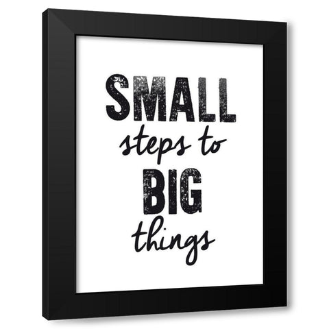 Small steps Black Modern Wood Framed Art Print by Braun Studio