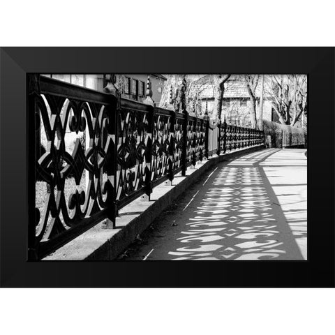 Ombre AlignÃ©e Black Modern Wood Framed Art Print by Braun Studio