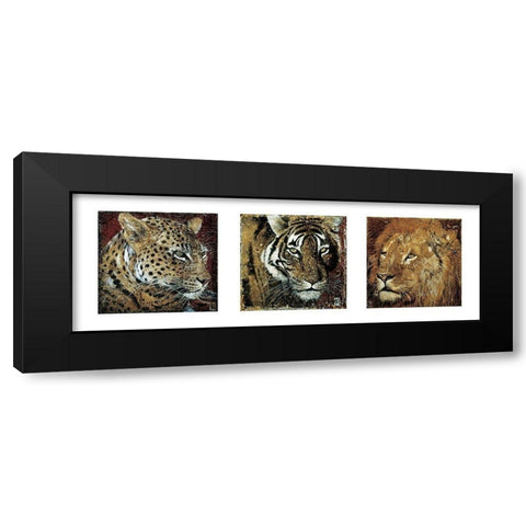 Composition Fauves Black Modern Wood Framed Art Print with Double Matting by Arietti, Fabienne