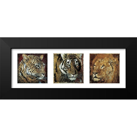 Composition Fauves Black Modern Wood Framed Art Print by Arietti, Fabienne