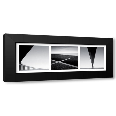 Serenite Black Modern Wood Framed Art Print with Double Matting by Laurenceau, Gerard