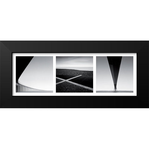 Serenite Black Modern Wood Framed Art Print by Laurenceau, Gerard