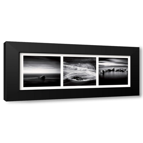 Rochers Black Modern Wood Framed Art Print by Poli, Jean-Philippe