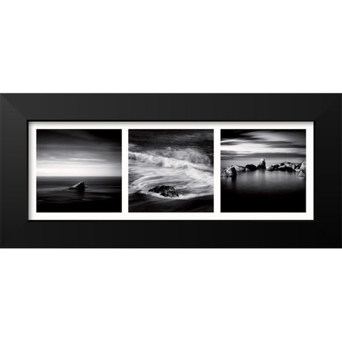 Rochers Black Modern Wood Framed Art Print by Poli, Jean-Philippe