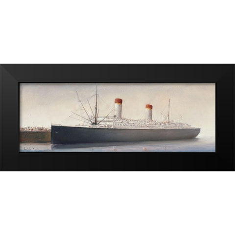 Avant le depart Black Modern Wood Framed Art Print by Letestu, Yann